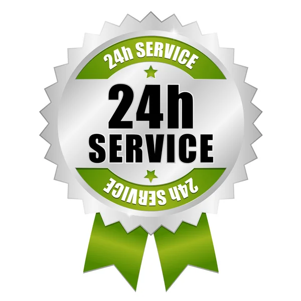 Bouton de service 24 heures — Image vectorielle