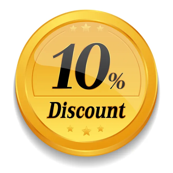10 percent discount web button — Stock Vector © newartgraphics 25828201