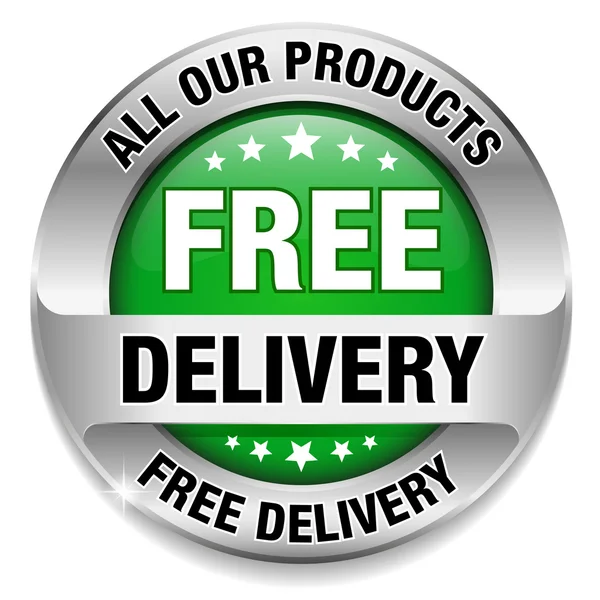 Free delivery glossy icon — 图库矢量图片