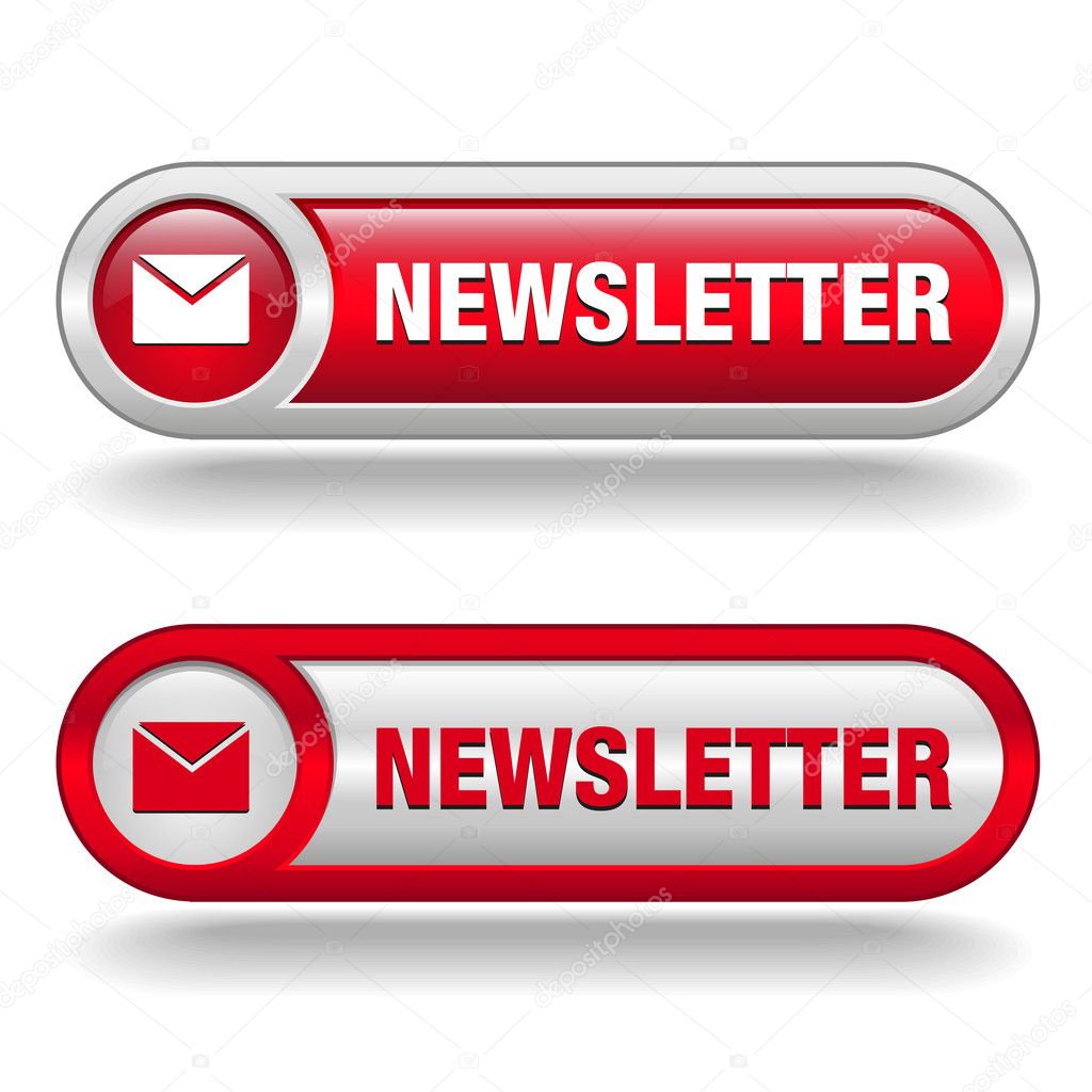 Free newsletter button red and white
