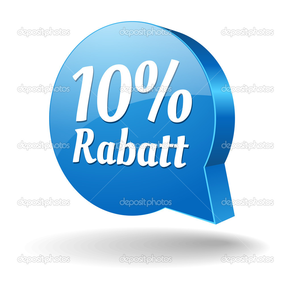 10 Prozent Rabatt Spechblase In Blau Vector Image By C Newartgraphics Vector Stock 26209077