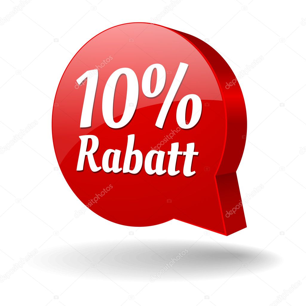 10 Prozent Rabatt Spechblase In Rot Vector Image By C Newartgraphics Vector Stock 26209117