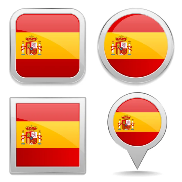 Tasten der spanischen Flagge — Stockvektor