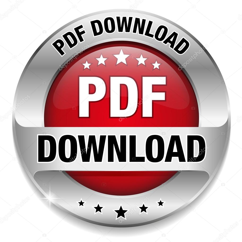Красная Кнопка Загрузки В Формате Pdf Векторное Изображение.