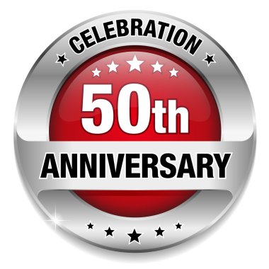 50 yıl yıldönümü düğmesi