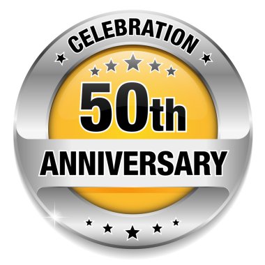 50 yıl yıldönümü düğmesi