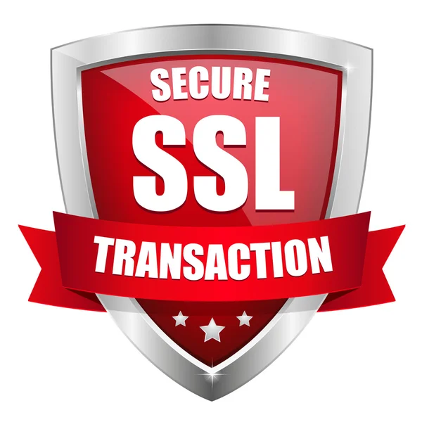 Botão de transação SSL Secure — Vetor de Stock