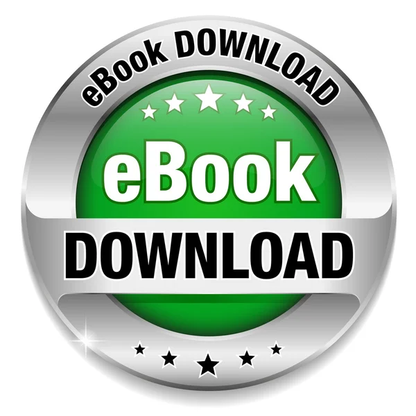 E boek downloadknop, badge — Stockvector