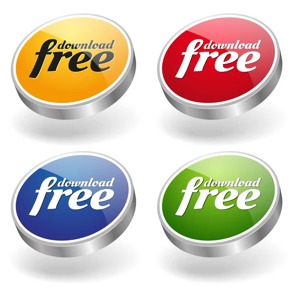 Download free button set — Stock Vector