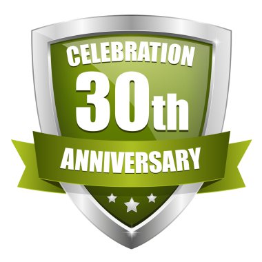 30 yıl yıldönümü düğmesi