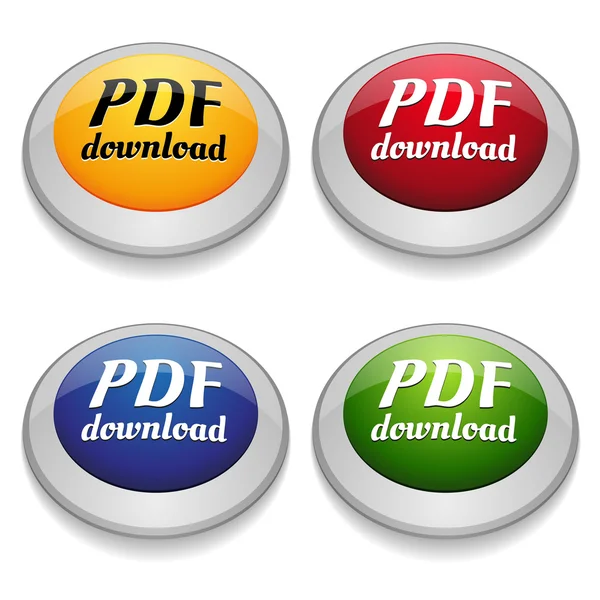 Download PDF button set — Stock Vector