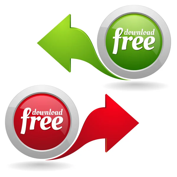 Downloaden gratis knop set — Stockvector
