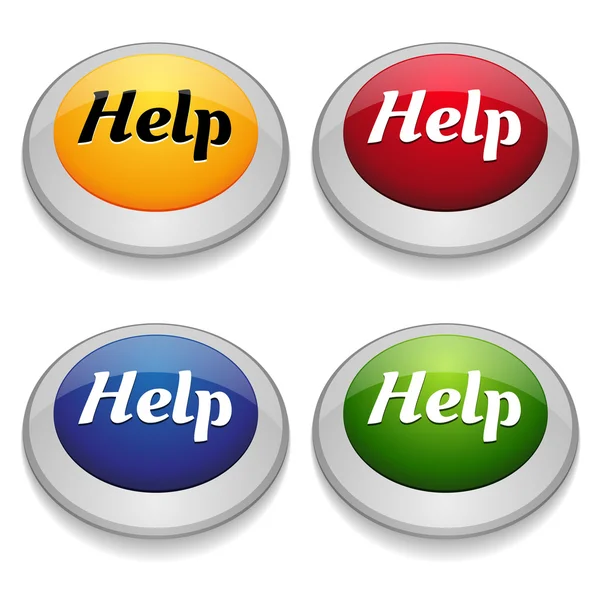 Help button set — Stock Vector