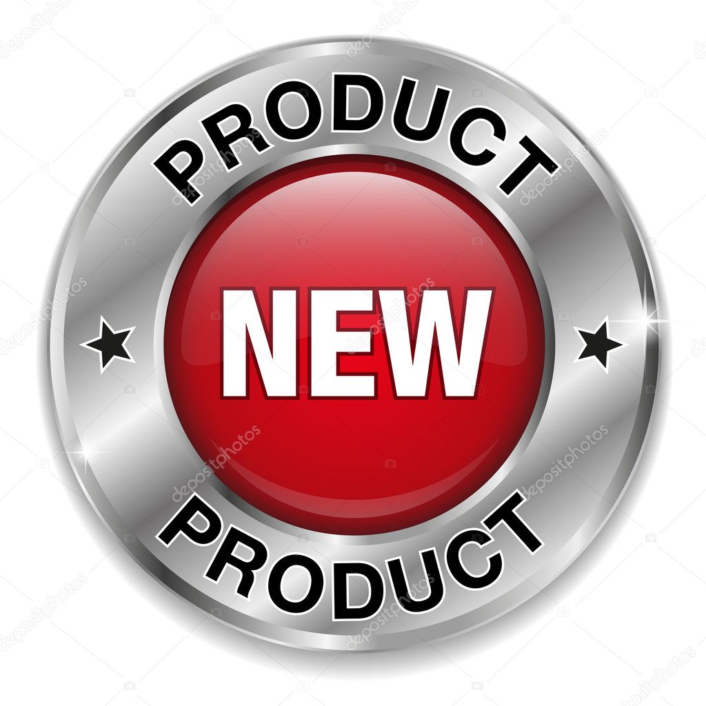 Big red new product button Stock Vector by ©newartgraphics 27749587