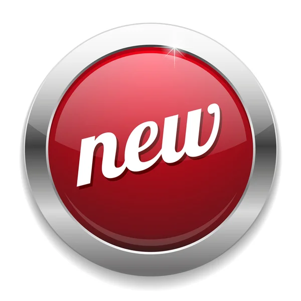 大きな新しいボタン — ストックベクタ