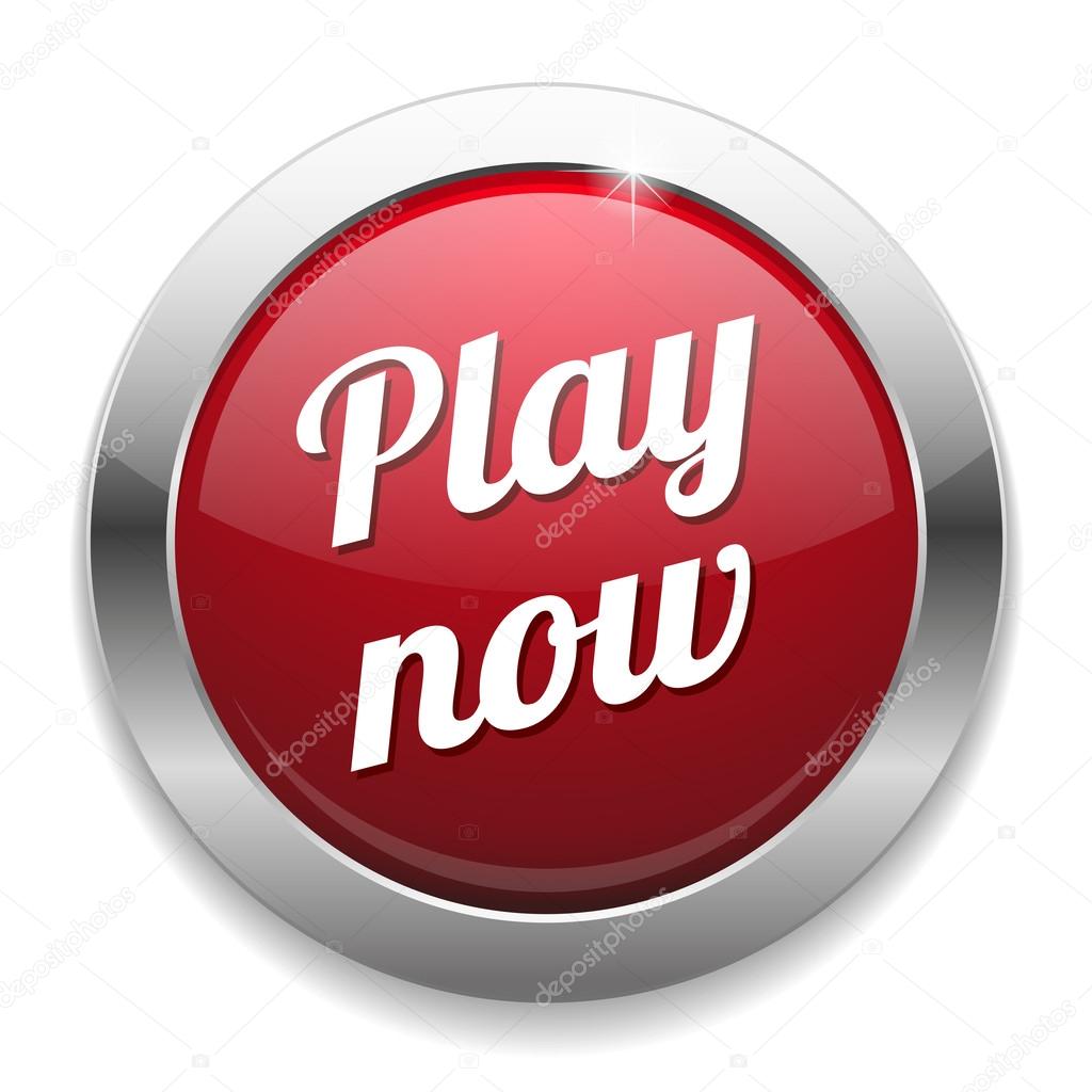 play now button Stock Vector