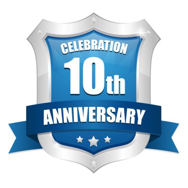 10 yıl yıldönümü düğmesi