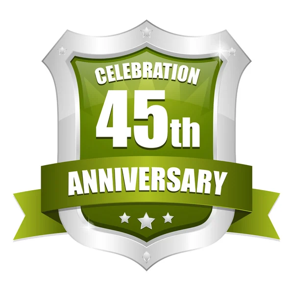 45 years anniversary button — Stock Vector