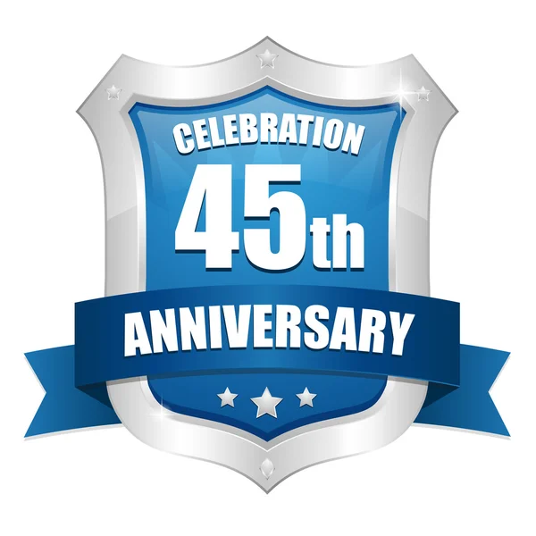 45 years anniversary button — Stock Vector