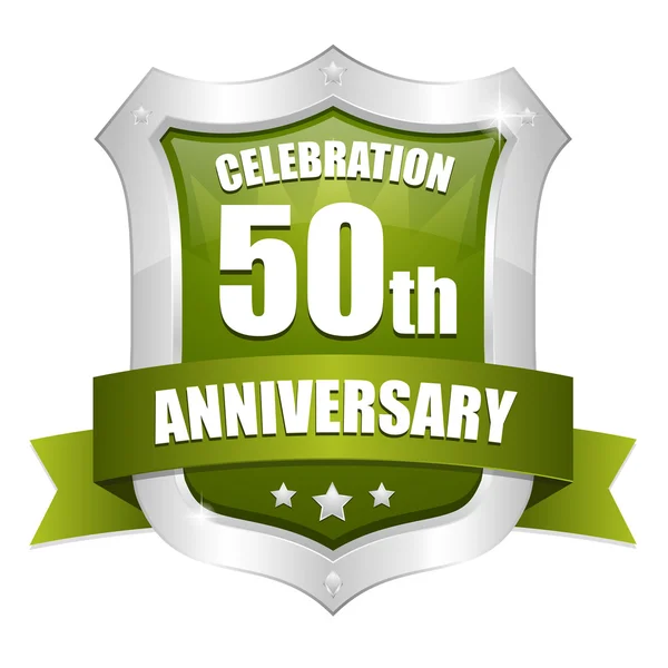 50 jaar verjaardag knop — Stockvector