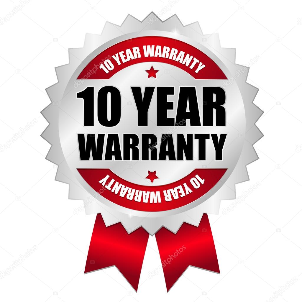 10 year warranty seal