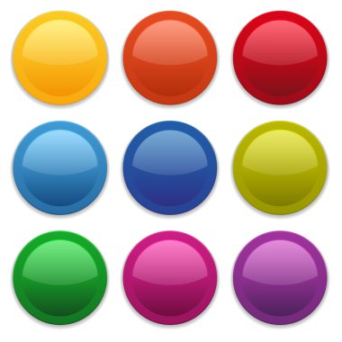 renkli parlak düğmeler