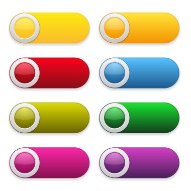 Colorful glossy buttons clipart