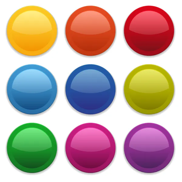 Colorful glossy buttons — Stock Vector