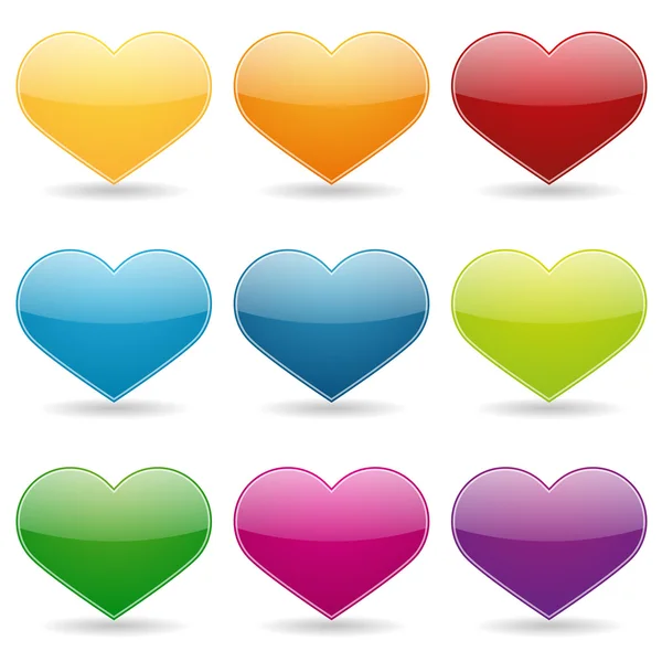 Colorful heart set — Stock Vector