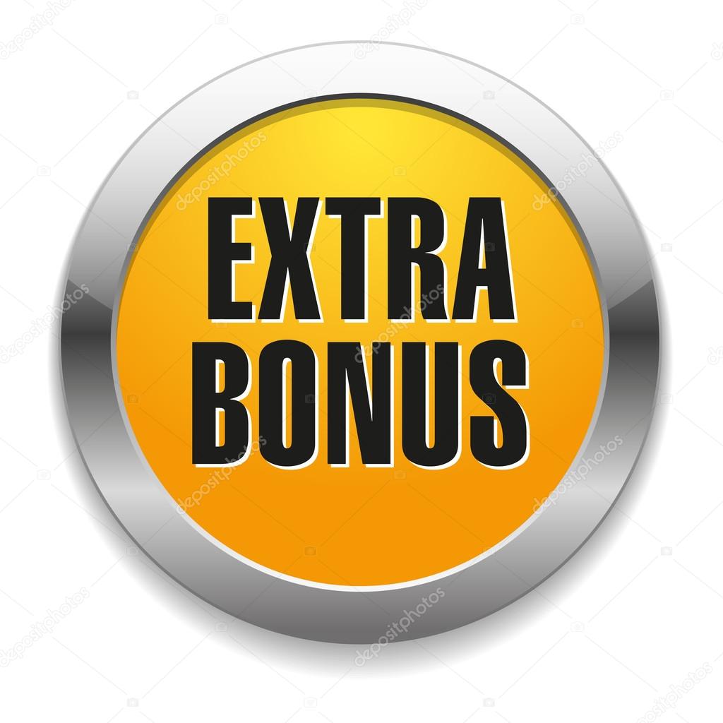 Big yellow metallic extra bonus button