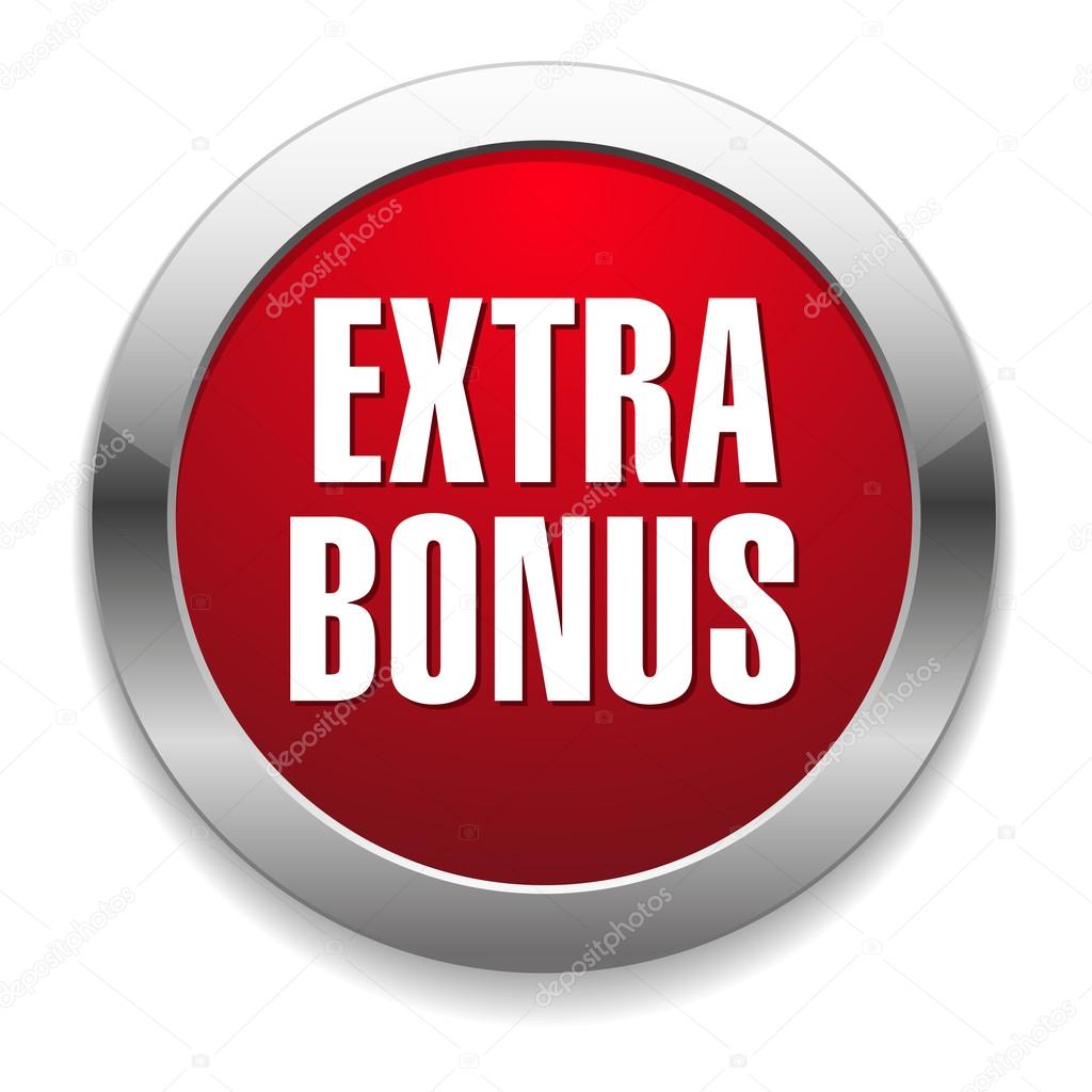 Big red metallic extra bonus button