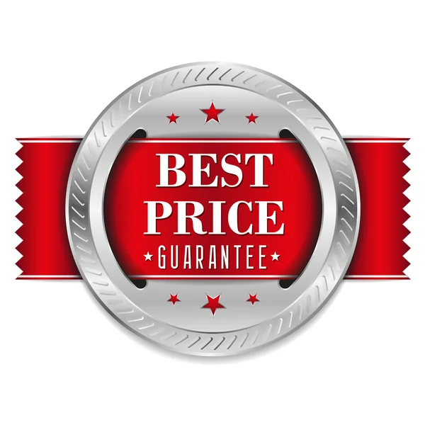 Red best price shield — Stock Vector