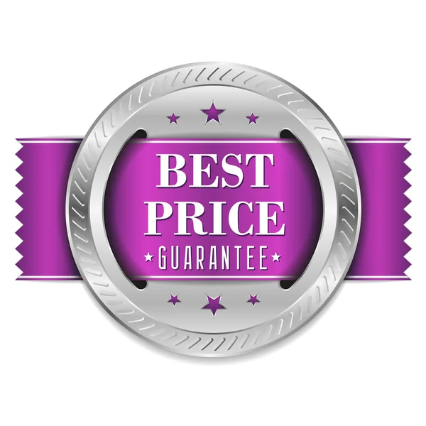 Purple best price shield — Stock Vector