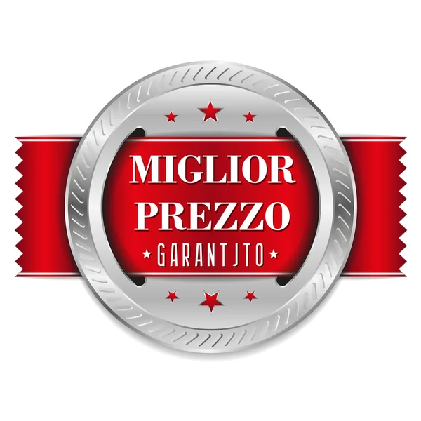 Escudo rojo Miglior Prezzo — Archivo Imágenes Vectoriales