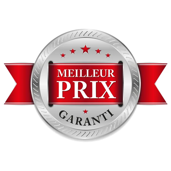 Rode meilleur prix schild — Stockvector