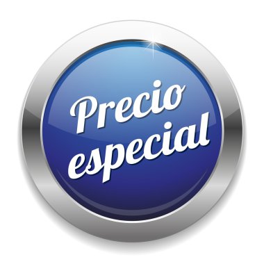büyük mavi precio especial düğmesi