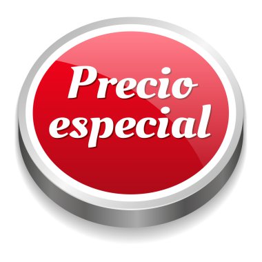 büyük kırmızı precio especial düğmesi