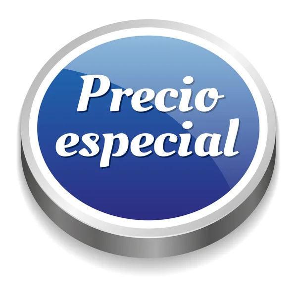 Gran botón especial precio azul — Archivo Imágenes Vectoriales