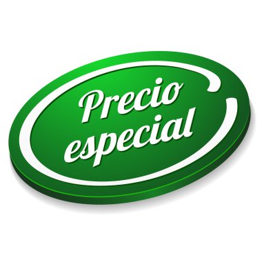 yeşil renkli İspanyol özel fiyat düğmesi