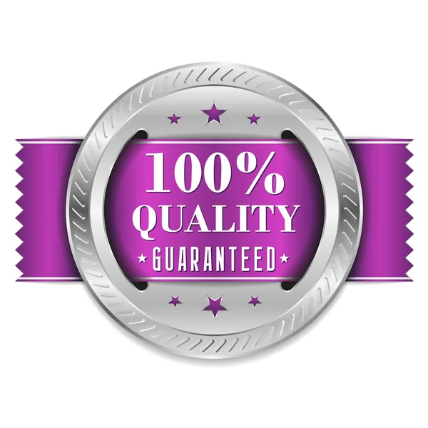 Big button 100 Percent quality — Stock Vector