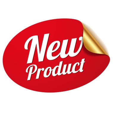 Red new product sticker clipart