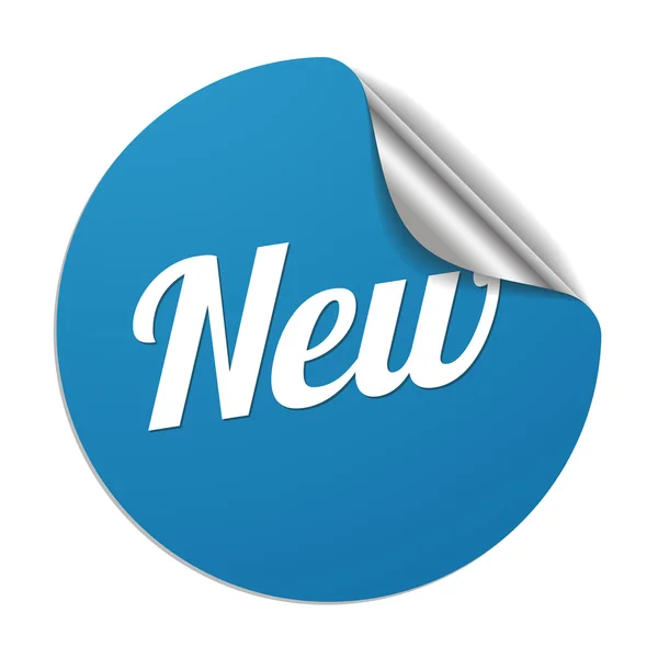 Blue new sticker — Stock Vector