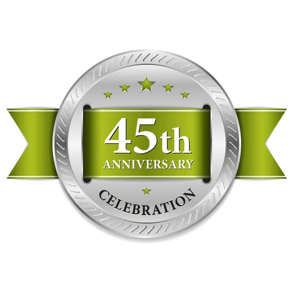 45 year anniversary seal — Stock Vector