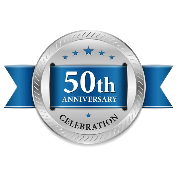 Selo de aniversário de 50 anos —  Vetores de Stock