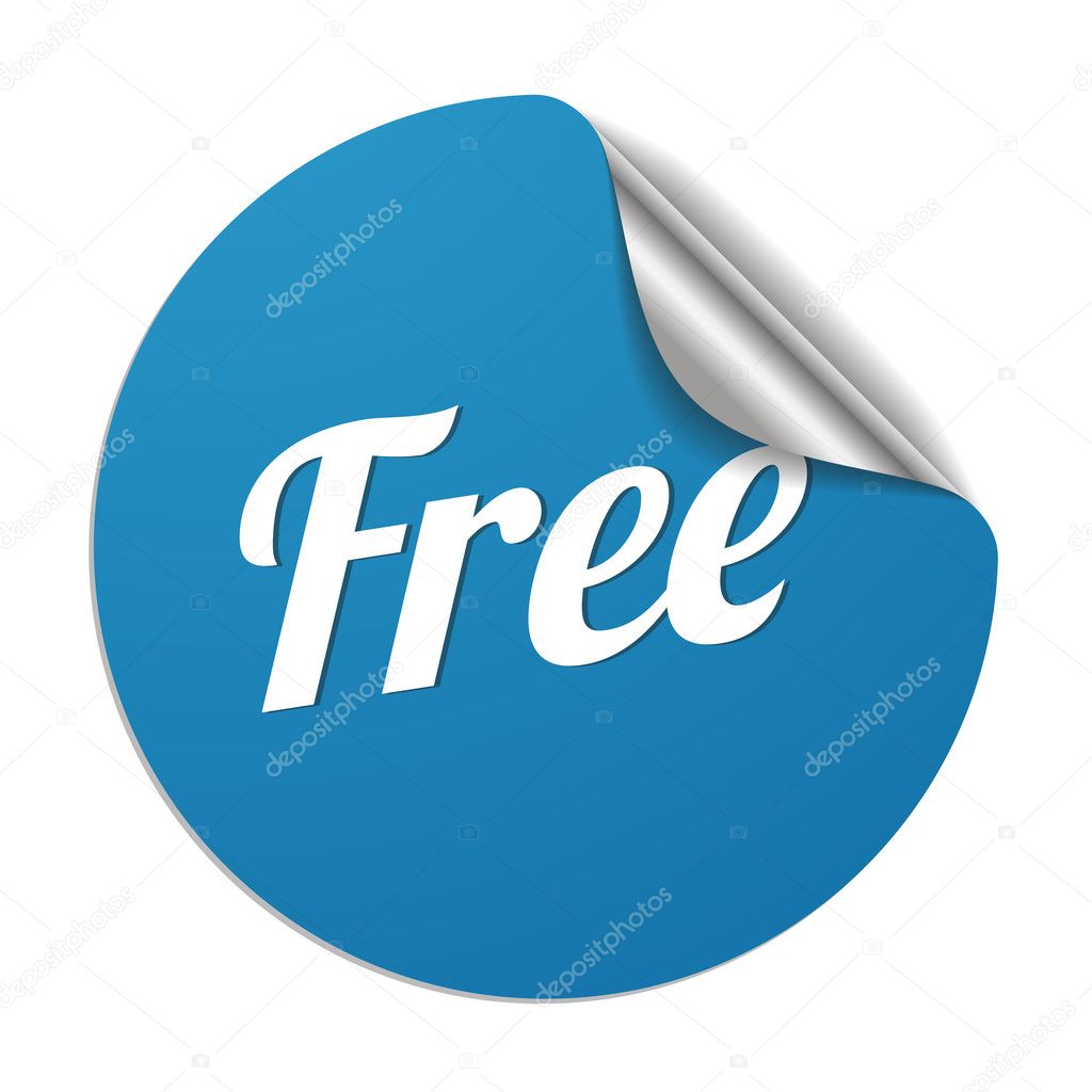 Blue free sticker