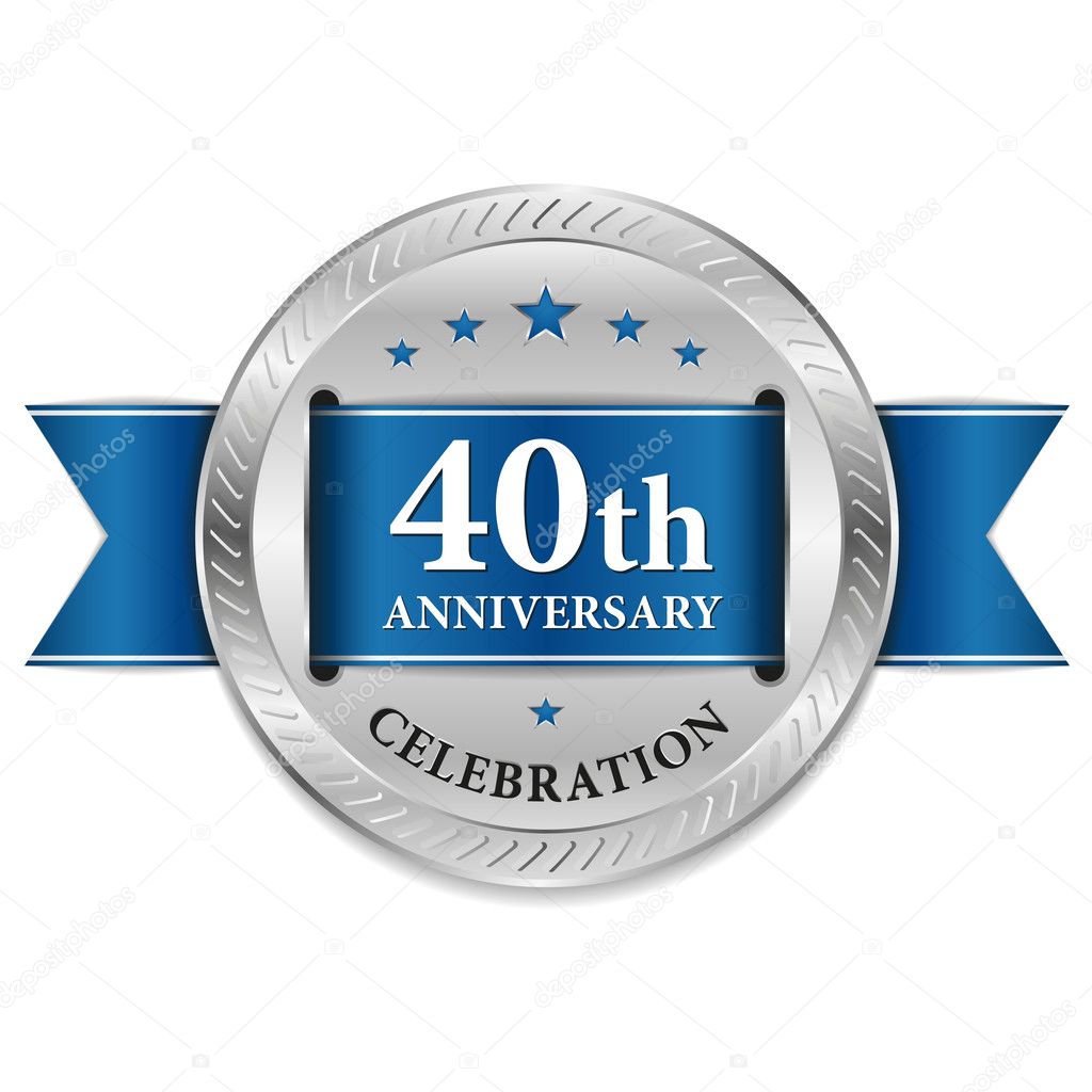 40 year anniversary seal — Stock Vector © newartgraphics #29955129
