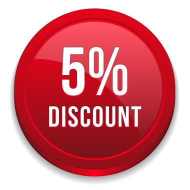 düğmesini kırmızı %5 indirim