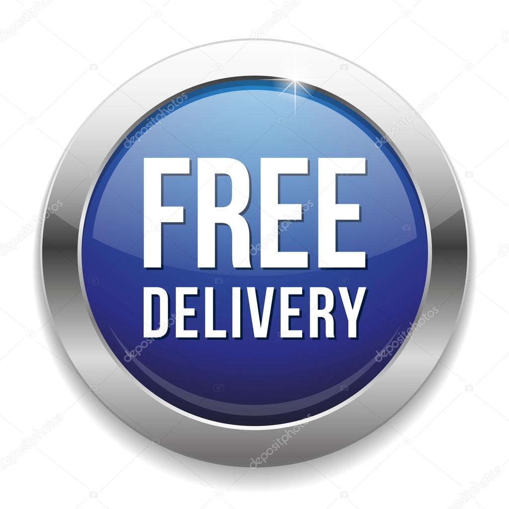 Blue free delivery button