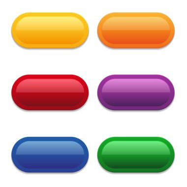 Colorful long round buttons clipart