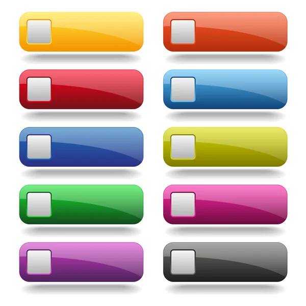 Uzun yuvarlak düğmeleri renkli — Stok Vektör